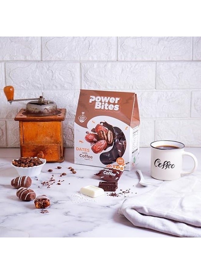 مجموعة التمور المحشوة الفاخرة المغطاة بالشوكولاتة، تشكيلة فاخرة من الذواقة للإهداء والاستمتاع اليومي (قهوة). - Image 2